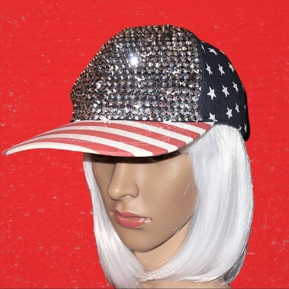 David & Young collection patriotic cap with bling bling - Picture 2 of 7
